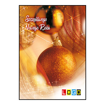 Wzór BZ1-230 - Kartki świąteczne z LOGO firmy
