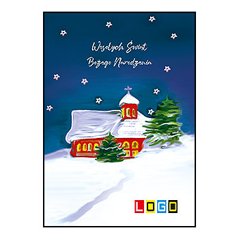 Wzór BZ1-288 - Kartki świąteczne z LOGO firmy