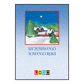 Wzór BZ1-291 - Kartki dla firm z LOGO, Karnety świąteczne dla firm - podgląd miniaturka
