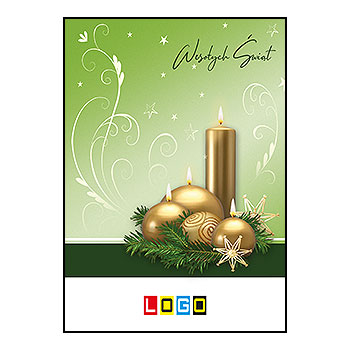 Wzór BZ1-300 - Kartki świąteczne z LOGO firmy