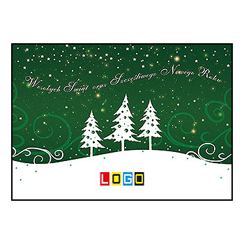 Wzór BZ1-305 - Kartki świąteczne z LOGO firmy