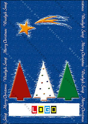 karnet świąteczny - wzór BZ1-351 awers