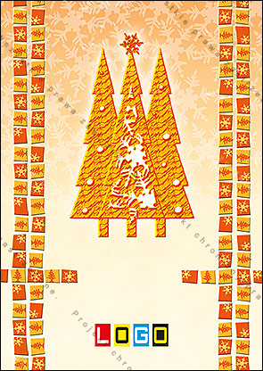 karnet świąteczny - wzór BZ1-396 awers
