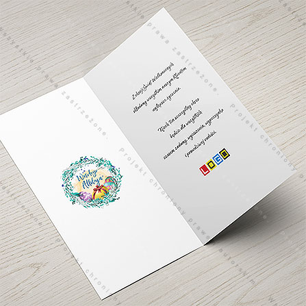 kartki wielkanocne z logo - 2 projekt, symbol WN3-022