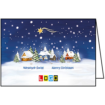 Wzór BN1-304 - Kartki świąteczne z LOGO firmy