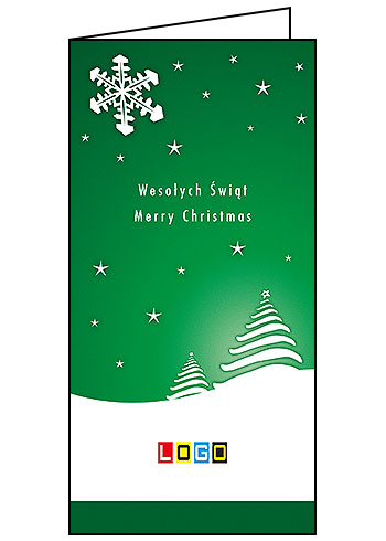 Wzór  - Karnet składany BN3 - Kartka świąteczna dla firm z LOGO - podgląd miniaturka