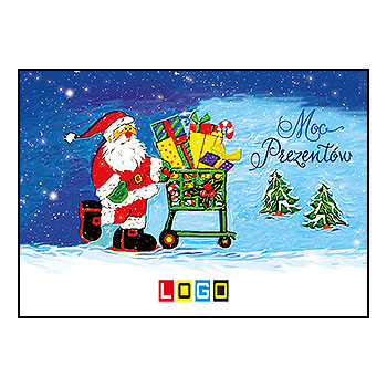 Wzór BZ1-245 - Kartki świąteczne z LOGO firmy