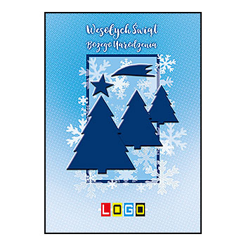 Wzór BZ1-289 - Kartki świąteczne z LOGO firmy