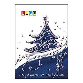 Wzór BZ1-294 - Kartki świąteczne z LOGO firmy