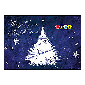 Wzór BZ1-302 - Kartki świąteczne z LOGO firmy