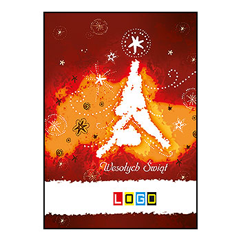 Wzór BZ1-345 - Kartki świąteczne z LOGO firmy