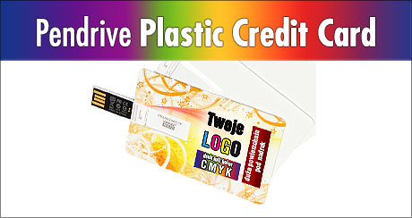 Pendrive Alu CC z grawerem, Pendrive Plastic credit card z logo
